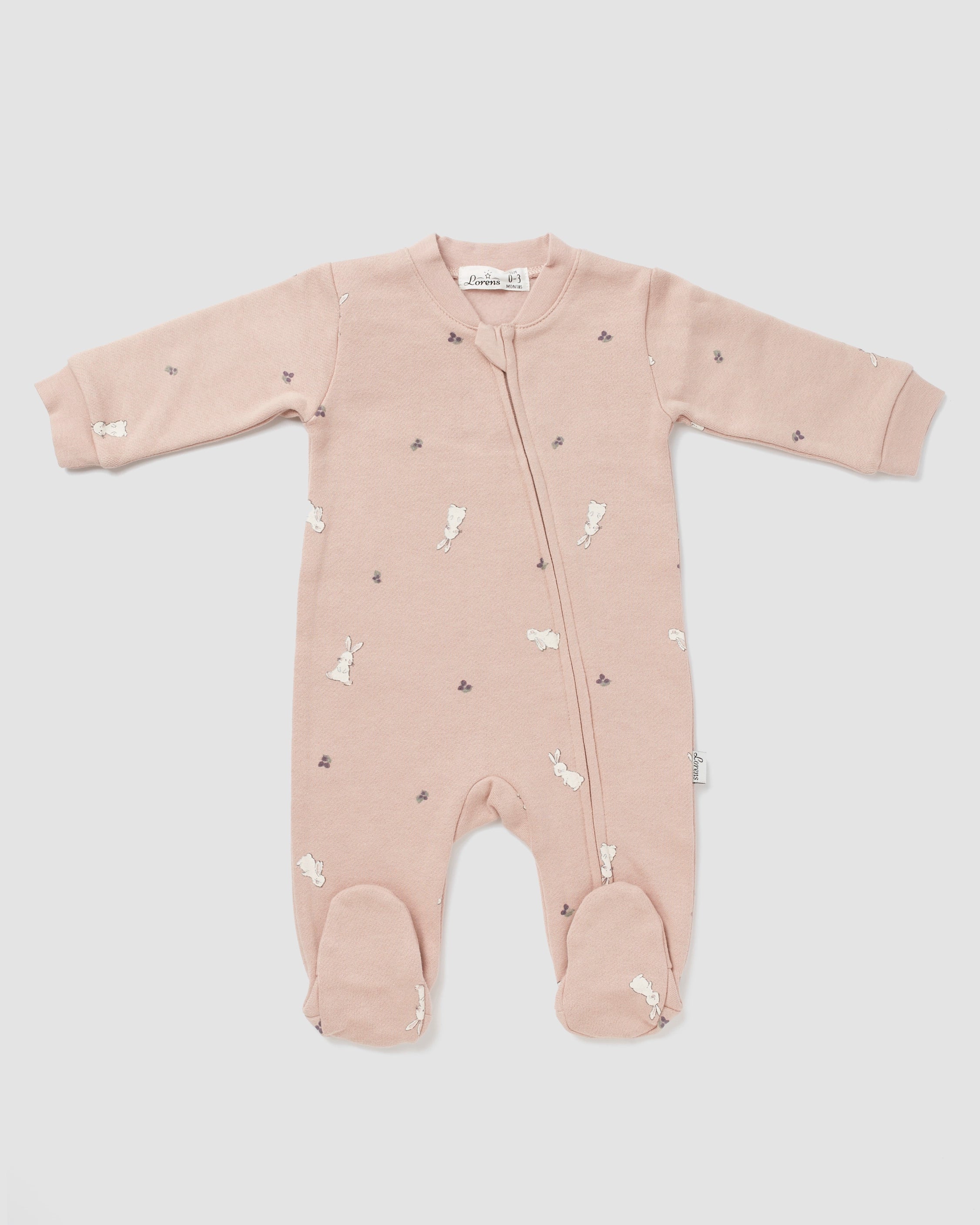 מארז זוג אוברולים פוטר Rabbits | ורוד עתיק