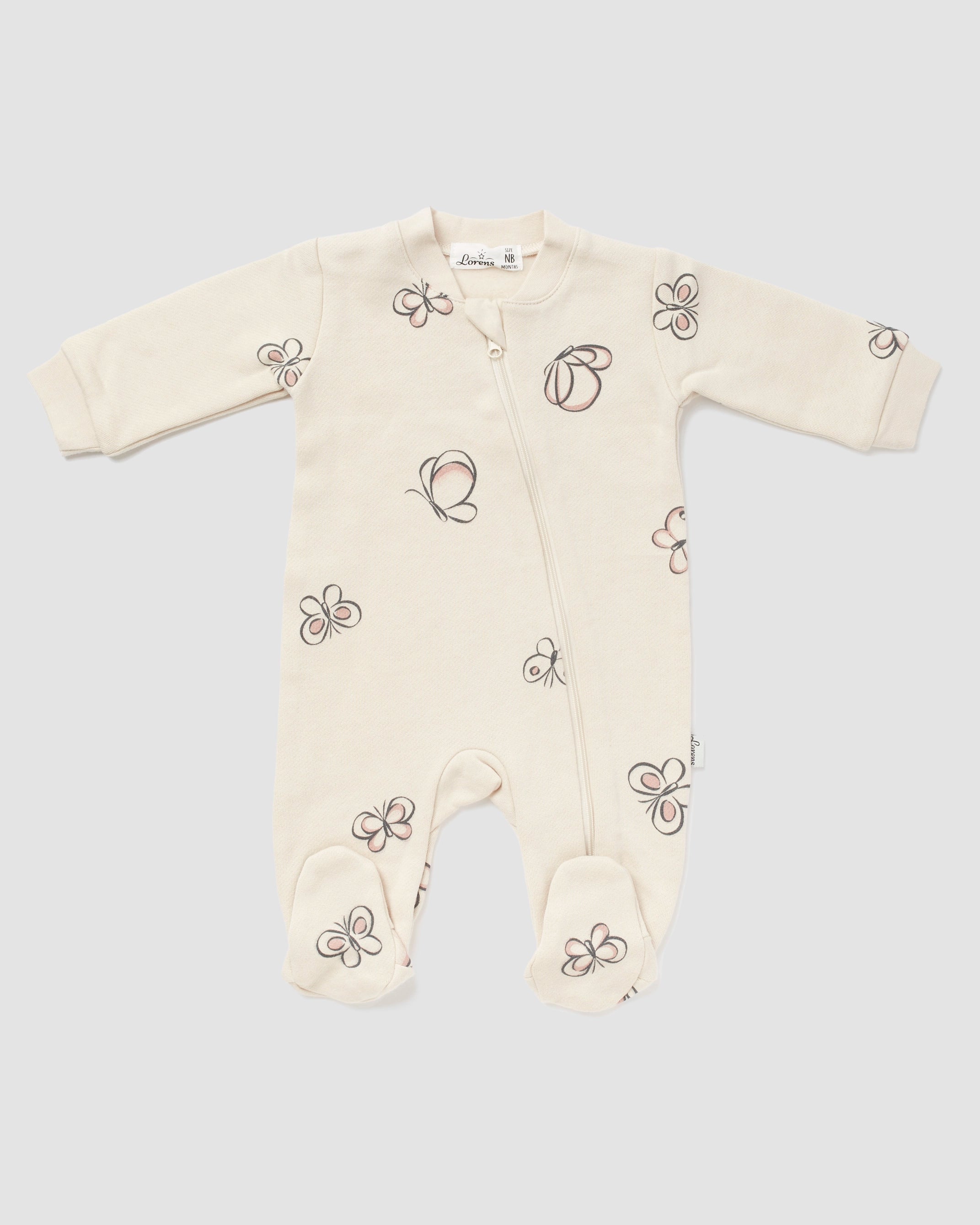 מארז זוג אוברולים פוטר Butterflies | קרם