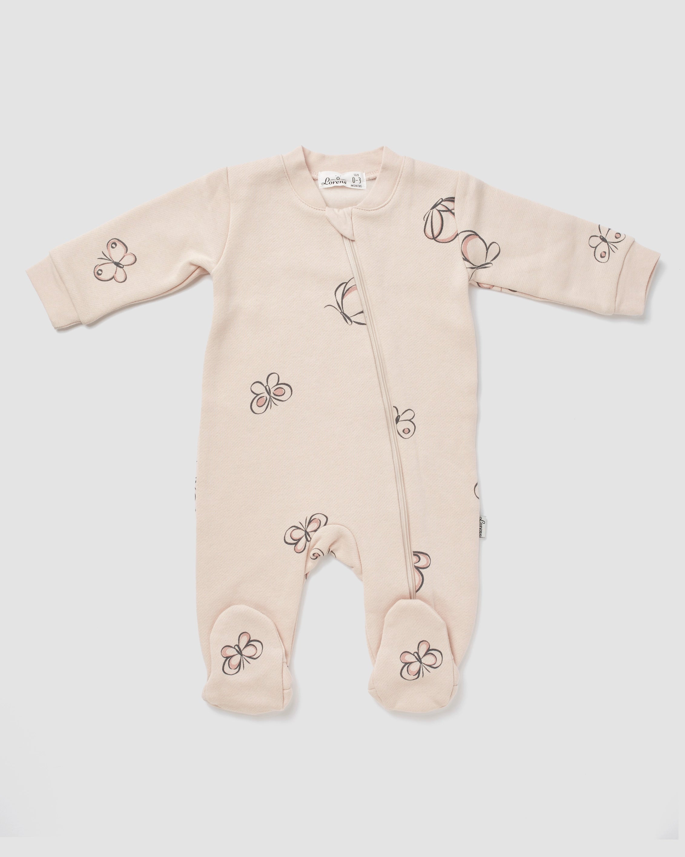 מארז זוג אוברולים פוטר Butterflies | ורוד