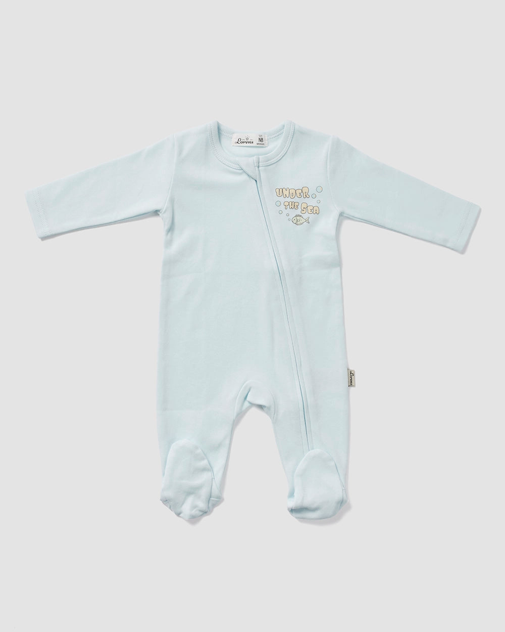 מארז זוג אוברולים מבד טריקו Fish | אופוויט ותכלת