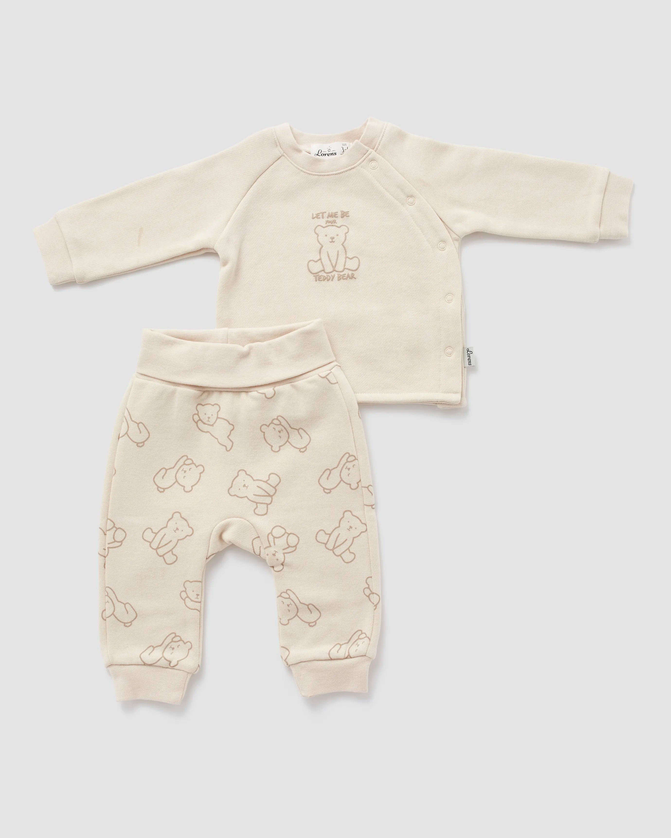 חזיה ומכנסי קיפול מבד פוטר Bears | קרם