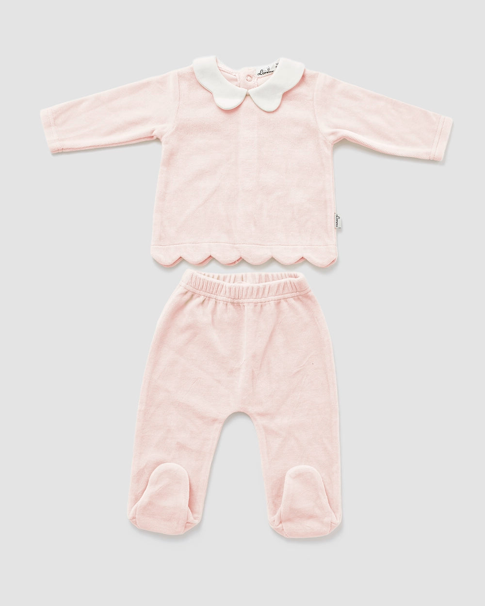 חזיה ורגילת קטיפה צווארון פרח | ורוד