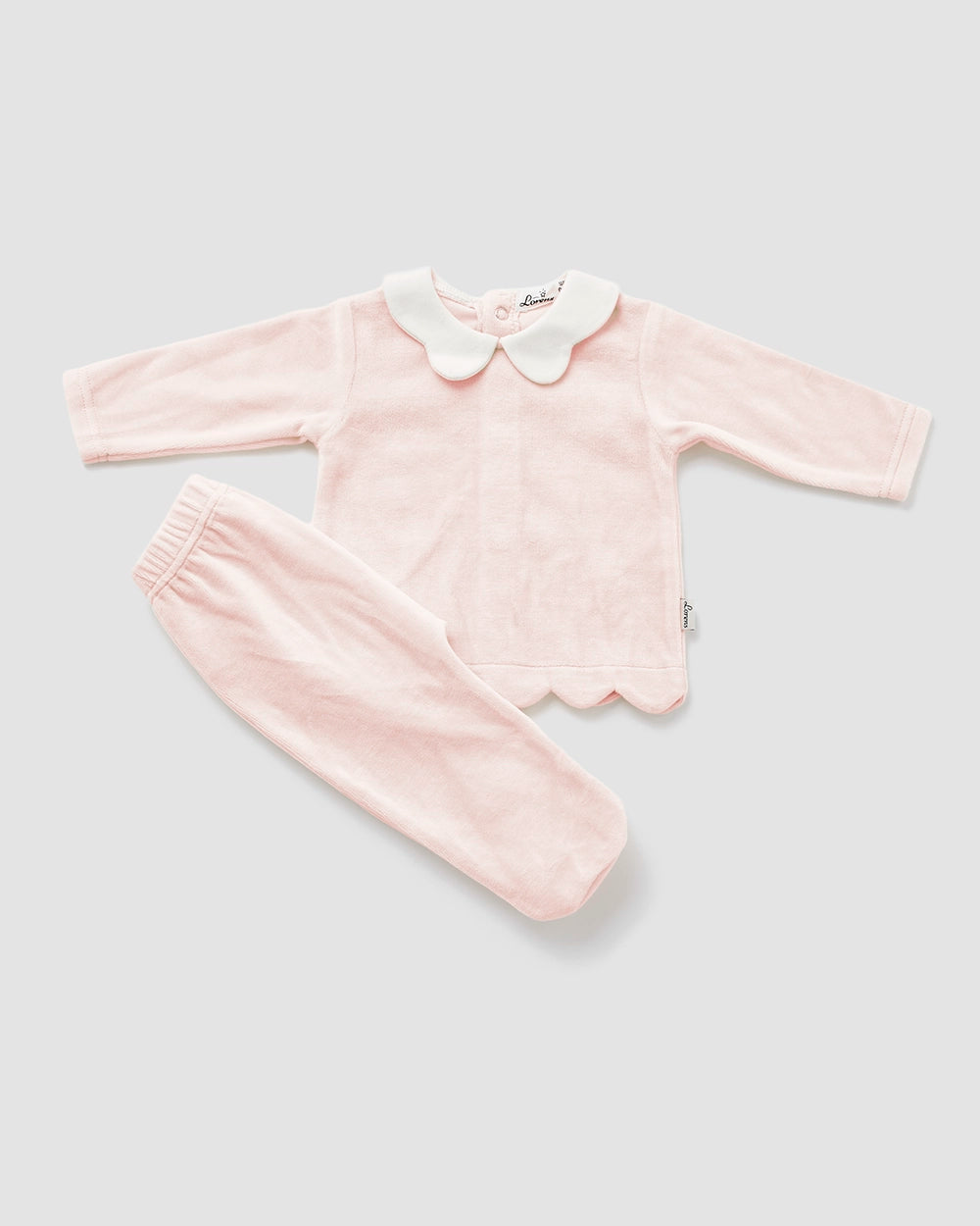 חזיה ורגילת קטיפה צווארון פרח | ורוד