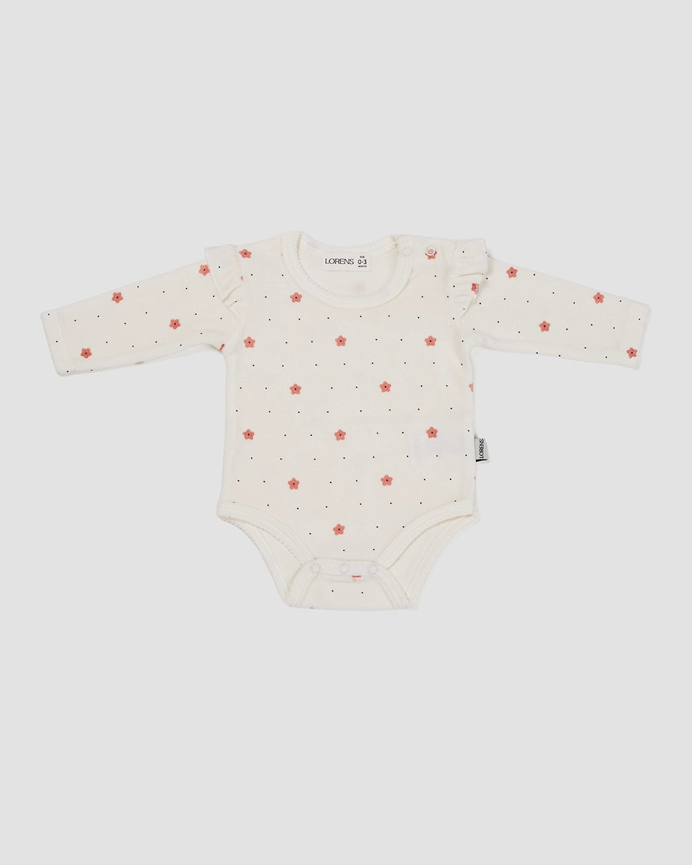בגד גוף ורגלית קטיפה DOTS FLOWERS | אופוויט