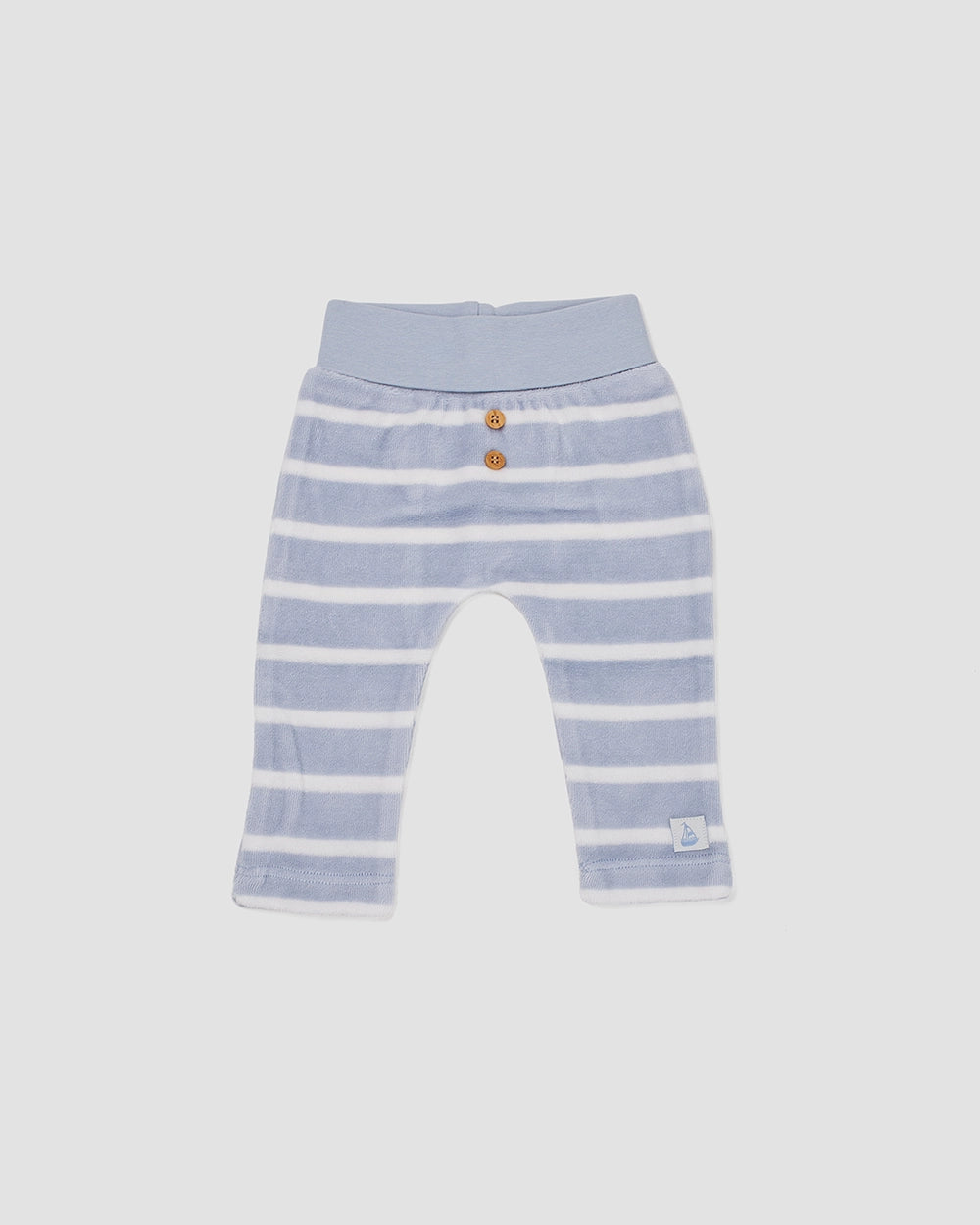 בגד גוף ורגלית קטיפה THICK STRIPES | כחול