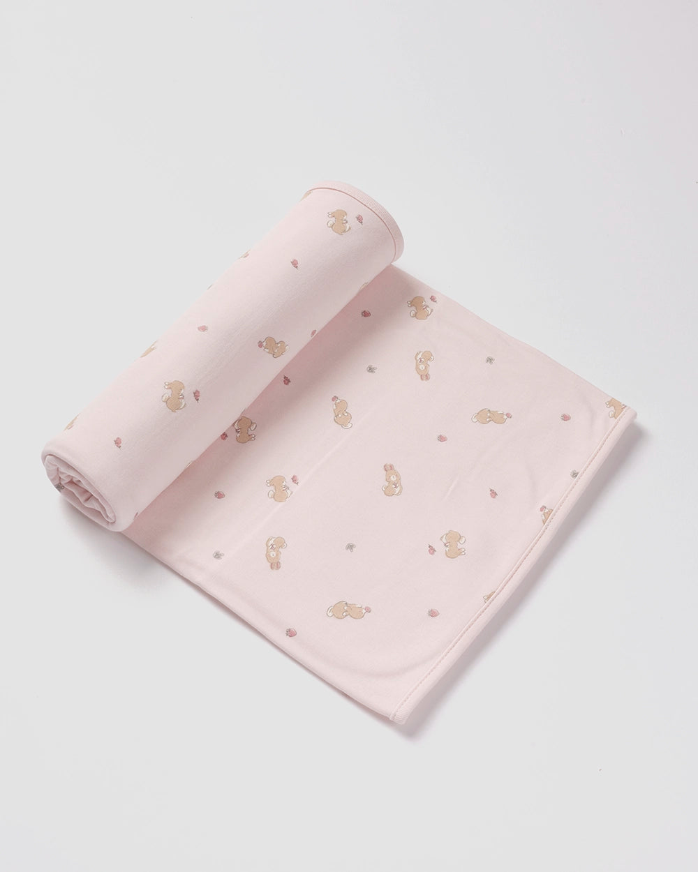 שמיכה מבד טריקו Bunny | ורוד