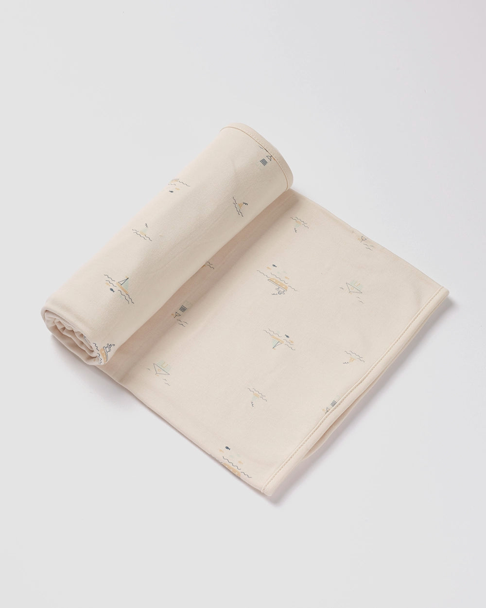 שמיכה מבד טריקו Boats | קרם