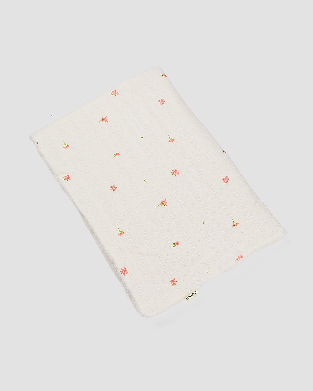 שמיכה מבד פוינטל עם פרווה Flowers | אופוויט 70X100
