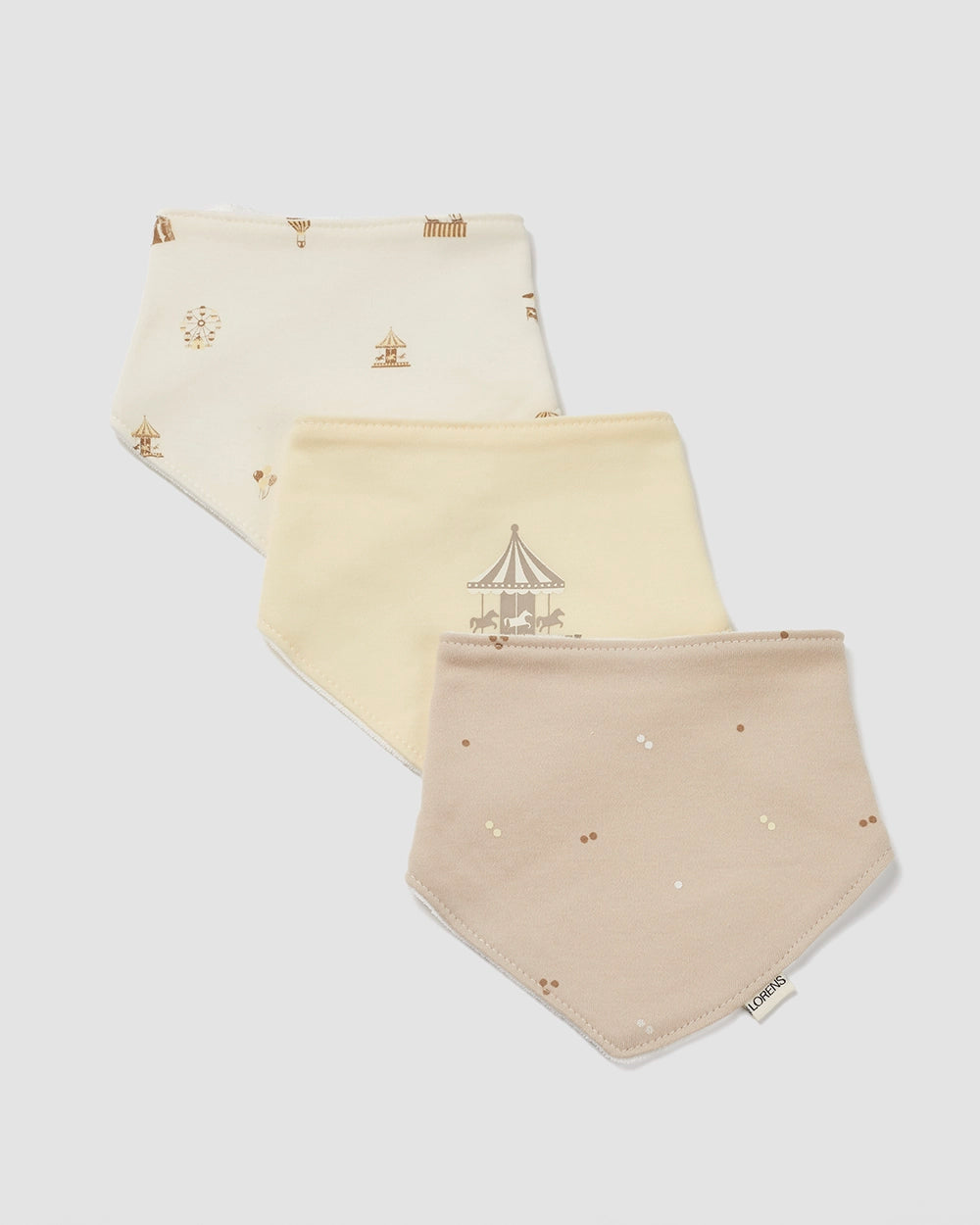 3 סינרי בנדנה Circus | מוקה וקרם