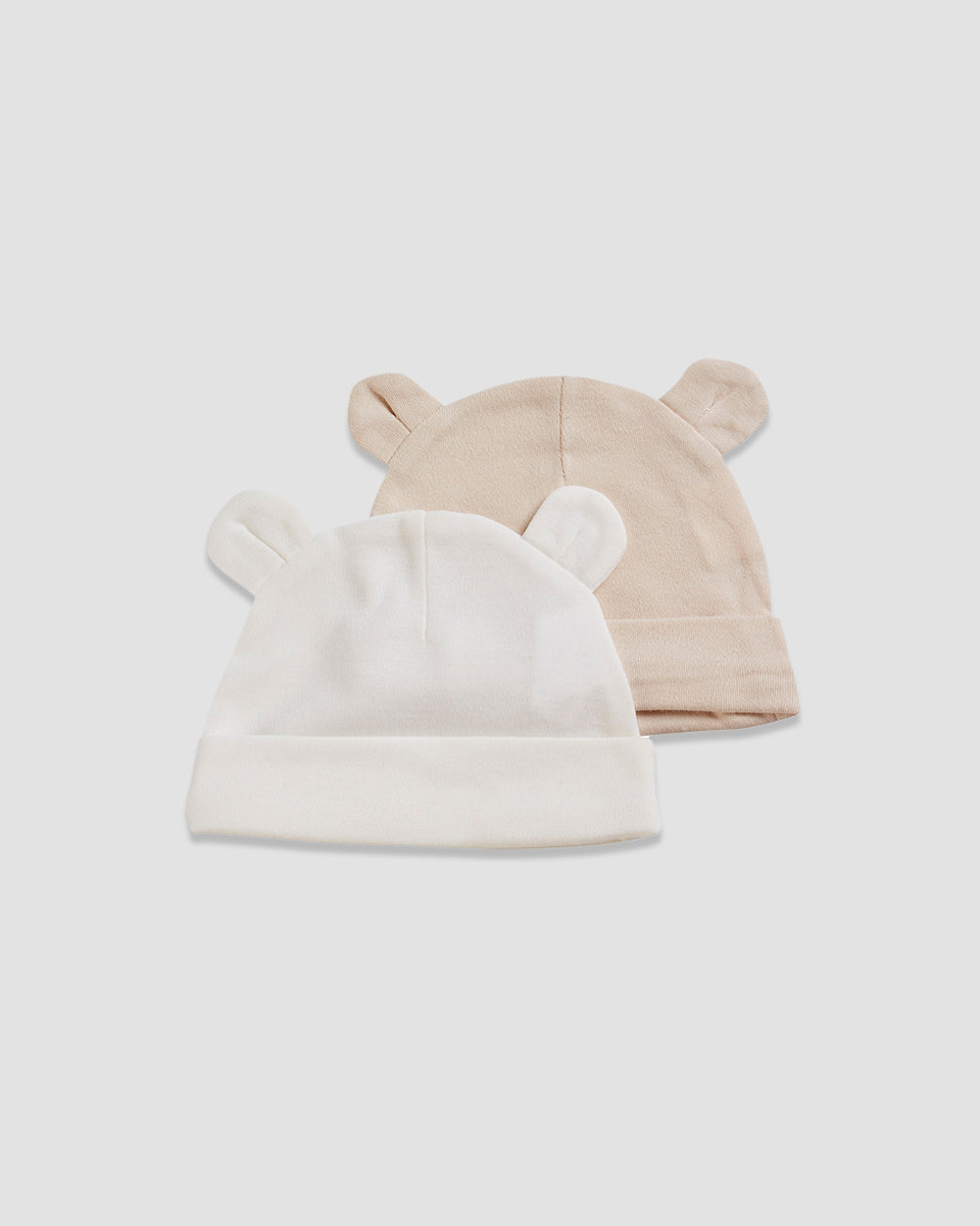 זוג כובעים דובי | קרם ומוקה